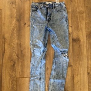 Abercrombie 90’s skinny high rise jeans 8 long